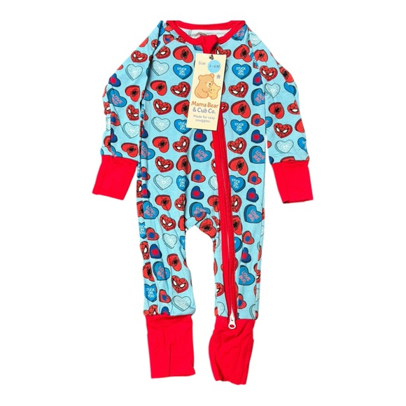 Mamabear & Cub Co Other - MB&CC Spider-man Valentines Bamboo Zippy 3-6 Months